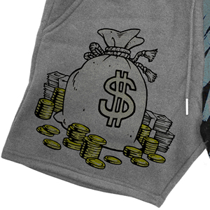 Pantalones Cortos de Algodón Estampados Personalizados para Hombre, 100% Algodón, Casuales, con Cordón, Transpirables, Diseño de Bolsillo para Dinero, Color Gris - Product Image 4