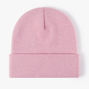 Top Selling Unisex Solid Color Cuffed Beanie <b>Caps</b> 100% Acrylic Knitted <b>Winter</b> Warm Casual Street Fashion Adults Headwear Beanies - Product Image 4