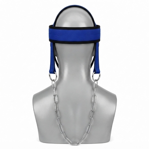 Arnés de Cuello y Cabeza para Levantamiento de Pesas, de Cuero PU y Acero Inoxidable, Resistente, Duradero y Cómodo, para Hombre - Product Image 2