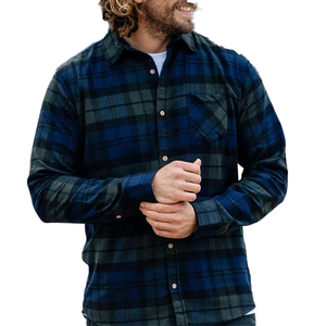 Venta Directa de Fábrica, Camisa de Franela Personalizada para Hombre con Patrón y Logotipo Personalizados - Product Image 3