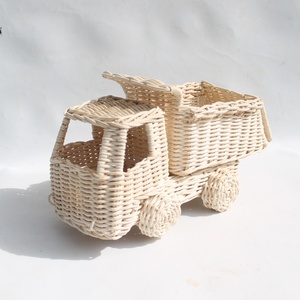 Juguetes de construcción a precio de mayorista, camión de ratán, camiones miniatura trenzados, juego imaginativo para niños - Product Image 3