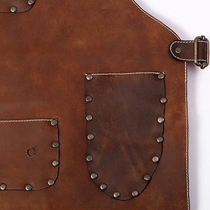 Nuevo Delantal de Cuero de Moda al por Mayor, Último Diseño, Delantal de Cuero con Logotipo Personalizado, Delantal de Cocina de Cuero Transpirable - Product Image 2