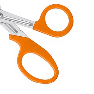 Tijeras de enfermería para traumatismos, de 5.5 pulgadas, naranjas, de acero inoxidable alemán de grado médico, para primeros auxilios, vendajes, emergencias y cirugía. - Product Image 6