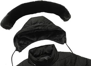 Women's Lightweight <b>Packable</b> Hooded Winter Quilted Puffer <b>Jacket</b> Detachable Sleeves Hat Zipper Closure Waterproof Wool - Product Image 4