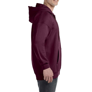 High Quality Men Winter Solid Zipper Hoodie Custom Full <b>Zip</b> <b>Hooded</b> Sweatshirt Casual Sportswear Comfortable Fashion - Product Image 1