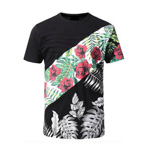 Men's Slim Fit <b>Short</b> Sleeve Eco-Friendly Fashion T-Shirt Custom Design Sublimation Printing 100% Knitted Polyester/Cotton Fabric - Product Image 1