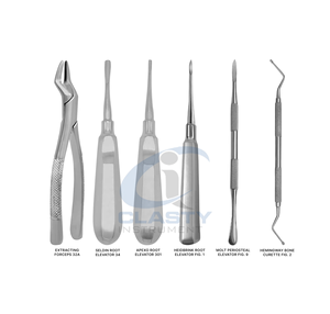 Juego de Instrumentos Quirúrgicos Dentales 2026 de Acero Inoxidable, Herramientas de Ortodoncia, Alicates Manuales, Extractores con Empuñadura Moleteada, Clase I - Product Image 2