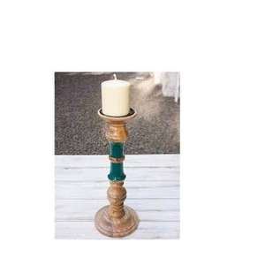 Candelabro de madera antiguo para velas, para bodas, eventos festivos, fiestas, soporte para velas hecho a mano de alta calidad para decoración del hogar, para mesa. - Product Image 5