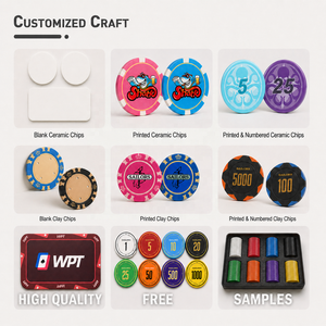 Fichas de Póker de Arcilla Personalizadas con Marcadores de Denominación Claros para Simulación de Casino en Casa y Juegos de Competición Amateur - Product Image 4
