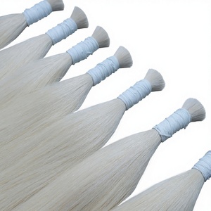 Human Hair Extension Premium Bulk Hair Blonde Super A Wholesale Price No Synthetic Raw Hair Vendors Vietnamese - Product Image 1