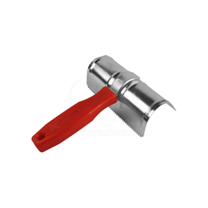 Peigne à poils chromé en acier avec manche en plastique, réutilisable, taille standard, pour usage vétérinaire, modèle Rizbro International - Product Image 3