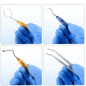 Kit de Limpieza Dental de 4 Piezas, Raspador Dental de Acero Inoxidable, Espejo Bucal, Pinzas, Juego de Herramientas de Cuidado Bucal para Examen Dental - Product Image 5