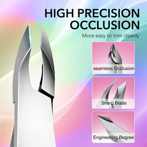 Outils professionnels pour le nail art, pinces à cuticules incurvées personnalisées de 5 mm, coupe-cuticules pour manucure, acier inoxydable, soins personnels - Product Image 2