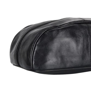 Minimalist Polyester Travel Shave Kit Bag with Zipper Closure Letter Pattern Large Capacity Black Rectangular Design - Product Image 4