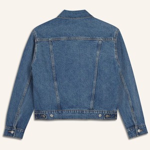 Chaqueta Vaquera Elegante para Mujer, Cierre de Botones, Bordado Oscuro, Prenda Exterior Casual Ecológica, Servicio OEM Personalizable, Estilo Moderno para Uso Diario - Product Image 4