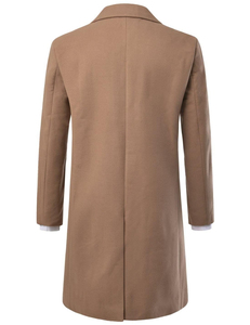 <b>Men's</b> Long <b>Double</b> <b>Breasted</b> <b>Coat</b> Classic Button Front Tailored Outerwear for Office Meetings Formal Occasions and Winter Fashion - Product Image 1