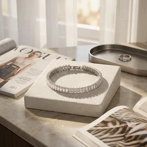 Bracelet Tennis Starsgem en Or Blanc 18K avec Diamants de Laboratoire HPHT CVD 2.1mm Plaqué Rhodium - Product Image 2