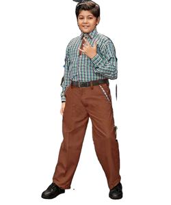 ชุดเครื่องแบบนักเรียนมัธยมปลายแบบสั่งทำเสื้อลายสก็อตกางเกงสีพื้นสำหรับเด็กผู้ชาย - Product Image 6