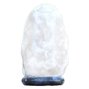 Lampe de sel de l'Himalaya pur en gros, couleur blanche éclatante, forme naturelle, 2-3 kg, lampe en cristal de sel de guérison - Product Image 1
