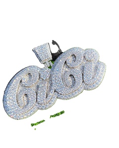 Colgante de Oro Chapado Estilo Hip Hop con Moissanita VVS que Pasa la Prueba del Diamante, Personalizado con Nombre CiCi, Joyería Lujosa Unisex - Product Image 1