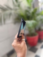Tempat kartu kredit ukiran tangan Tooled kulit tempat kartu ATM bergaya Multi guna kulit barat warna Pirus untuk pria dan wanita