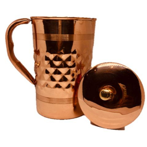Modern Copper Pitcher 1.5L Classic Design Durable Metal <b>Jug</b> for Party <b>Drinks</b> Pure Copper <b>Jug</b> Pitcher On Sale - Product Image 2