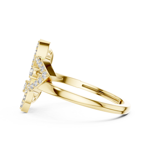 แหวนเพชรทรงกลมเพาะเลี้ยงในห้องปฏิบัติการ ทองคำแท้ 14K 18K ดีไซน์ใบไม้หมุนวน แรงบันดาลใจจากธรรมชาติ น้ำหนัก 0.40 กะรัต DEF VVS แหวนแต่งงานคลาสสิก ODM - Product Image 5