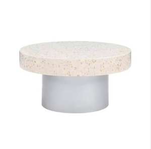 Table-tabouret convertible écologique en os incrustés, design tambour moderne fait main, polyvalente pour chambre, jardin, bureau, maison, hôtel - Product Image 1