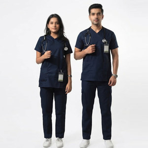 Uniforme Médico de Tela de Primera Calidad, Conjunto de Dos Piezas con Construcción Duradera y Diseño de Bolsillos Funcionales - Product Image 1