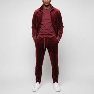 OEM <b>Velour</b> Customised Printed 100% Cotton Fleece <b>Tracksuits</b> for Men Unisex Sweat Suit Joggers Bulk Wholesale 2 Piece Set - Product Image 4