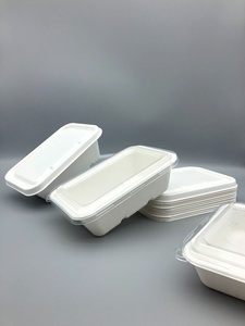 500ml Bagasse Food Container Biodegradable Eco-Friendly Takeaway Box <b>with</b> Unbleached Leak-Resistant Design - Product Image 1