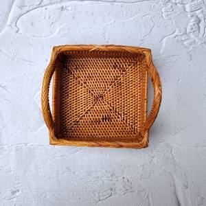 Handmade Weaving Wicker Natural Rattan Serving <b>Trays</b> Customized logo Bedside Bread Breakfast Serving <b>Trays</b> - Product Image 6