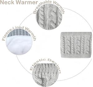Gorro de Punto a Rayas, 100% Acrílico, para Invierno, Estilo Casual para Hombre, Diseño de Bloques de Color Blanco y Negro, Unisex, Talla Adulto - Product Image 3