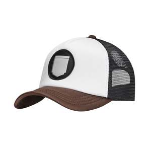 Casquette Trucker Marron et Blanche avec Logo Personnalisé, Casquette en Maille de Haute Qualité, Fermeture Snapback Ajustable pour Hommes et Femmes, Mode Extérieure - Product Image 1