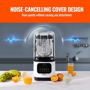 Frullatore Professionale Commerciale a 9 Velocità con Caraffa in Plastica da 68 oz in Acciaio Inossidabile, Frullatori da Banco Commerciali con Protezione - Product Image 5