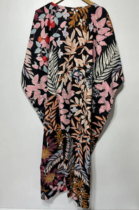 Vestido Kaftán Informal de Verano con Estampado Tropical Digital, de Algodón, para Mujer, Traje de Baño para la Playa, Islas del Pacífico Asiático - Product Image 4