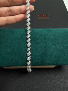 Premium Lab Grown Diamond S Link <b>Bracelet</b> for Women Elegant Tennis Style Fine Jewelry Wedding Bridal Gift - Product Image 6