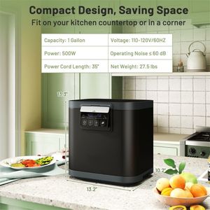 Composter Elettrico da 4 L con Display LED e 2 Filtri a Carbone Attivo, Elettrodomestico da Cucina con Coperchio - Product Image 3