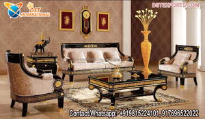 Ensemble de meubles de salon, cabas Royal en bois, Sofa de salon, luxueux, sculpté, qualité supérieure - Product Image 6