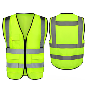 Gilet de sécurité en polyester personnalisé avec logo, haute visibilité, poches réfléchissantes, fermeture éclair détachable, pour hommes et femmes, grandes tailles, construction, route - Product Image 3