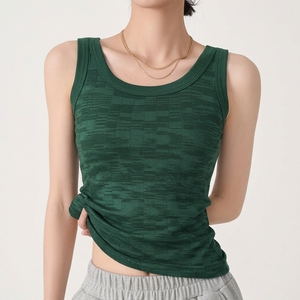 Wholesale <b>Women</b> Embroidered Tank Top Premium Cotton <b>Sleeveless</b> Casual <b>Shirt</b> Custom Logo Private Label Manufacturer - Product Image 5