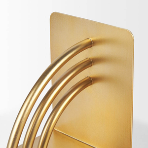 ที่กั้นหนังสือโลหะชุบทองคุณภาพพรีเมียม ชั้นวางหนังสือตกแต่งสำหรับบ้านและโต๊ะทำงาน ราคาประหยัดจากอินเดีย - Product Image 4