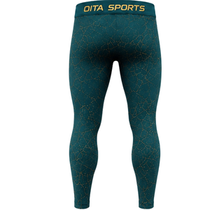 Ensemble de vêtements de sport pour homme, manches longues et leggings, vert turquoise, performance active, entraînement, compression, fitness, gym, sportswear, athlétique - Product Image 6