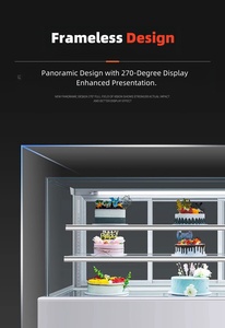 9- Cafe Glass Cakes Gabinete refrigerado Enfriamiento Congelador Show Case Soporte de exhibición de panadería para venta de sándwich <span class=keywords><strong>pequeño</strong></span> - Product Image 4