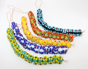 Cuentas de Vidrio Hechas a Mano al por Mayor, Cuentas de Vidrio de Cristal de Colores Mezclados, Paquete de 5 Hilos para la Fabricación de Joyas y Bisutería - Product Image 2