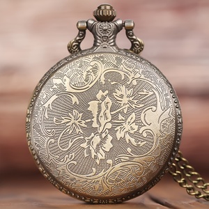 NW1453 Montre de poche créative loup sauvage vintage bronze - Product Image 5