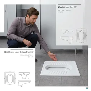 Inodoro de una pieza de diseño minimalista para baño, montado en el suelo, cuadrado, de cerámica, con descarga por arrastre y sifón en S para orina. - Product Image 2