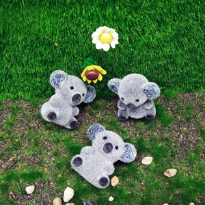 หมีโคอาล่าฝูงขนาดเล็กที่มี1in แวววาวสูงสำหรับตกแต่งบ้านตุ๊กตา - Product Image 5