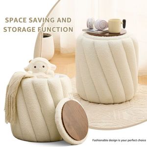 Convertible Upholstered <b>Padded</b> Ottoman Storage for Vanity Footrest Makeup Room <b>Stool</b> for Living Room Convertible Convertible - Product Image 4