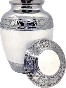 Urne funéraire sophistiquée en aluminium pour cendres d'adultes, avec couvercle à vis sécurisé, pour souvenir commémoratif - Product Image 6